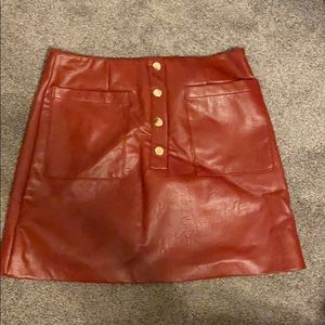 Faux Leather Skirt